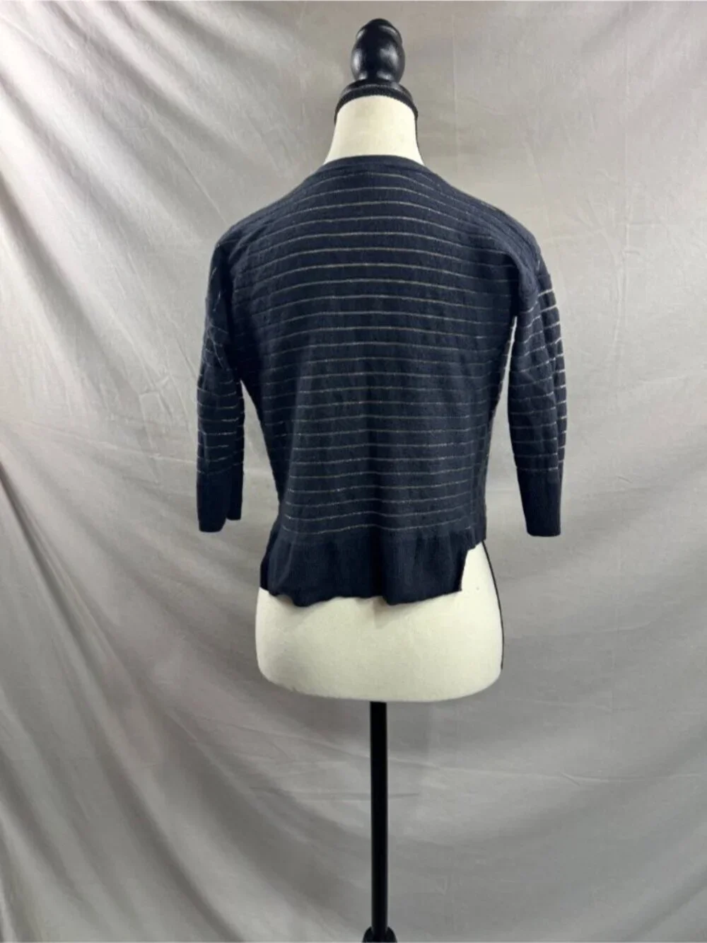 Club Monaco Striped Cardigan Black and Gold - Picture 6 of 6